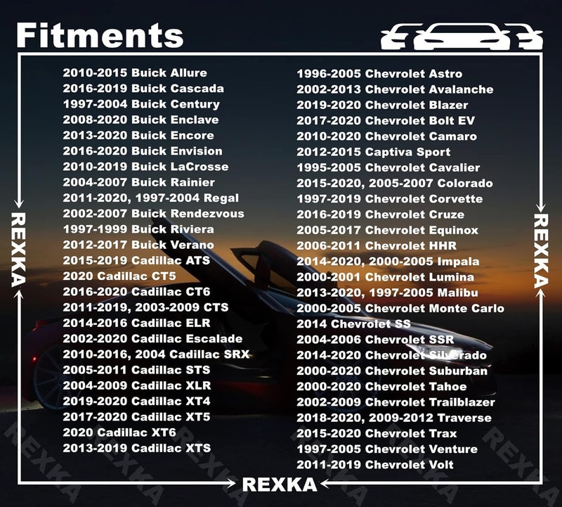 Rexka 15 Sets Fender Liner Bumper Cover Splash Shield Wheelhouse Liner Bolt Screw U Nuts Kit for GM 11570498 Chevrolet Camaro Colorado Corvette Cruze Equinox Silverado Malibu Traverse CadilacBuick - Image 3